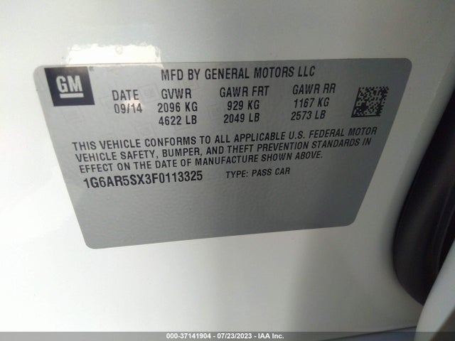1G6AR5SX3F0113325 Cadillac Cts Sedan Luxury Rwd