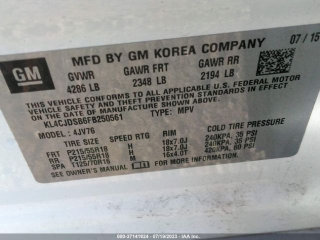 KL4CJDSB6FB250561 Buick Encore Premium
