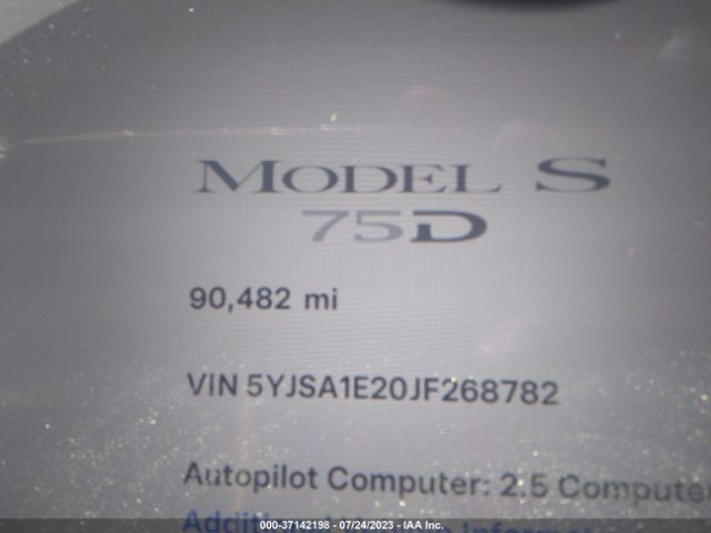 5YJSA1E20JF268782 Tesla Model S 75d/100d/p100d