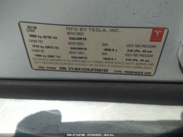 5YJSA1E20JF268782 Tesla Model S 75d/100d/p100d