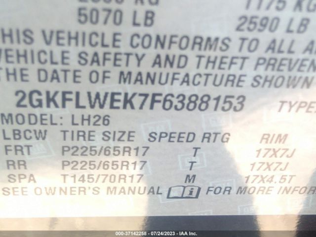2GKFLWEK7F6388153 GMC Terrain Sle