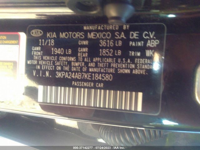 3KPA24AB7KE184580 KIA RIO LX