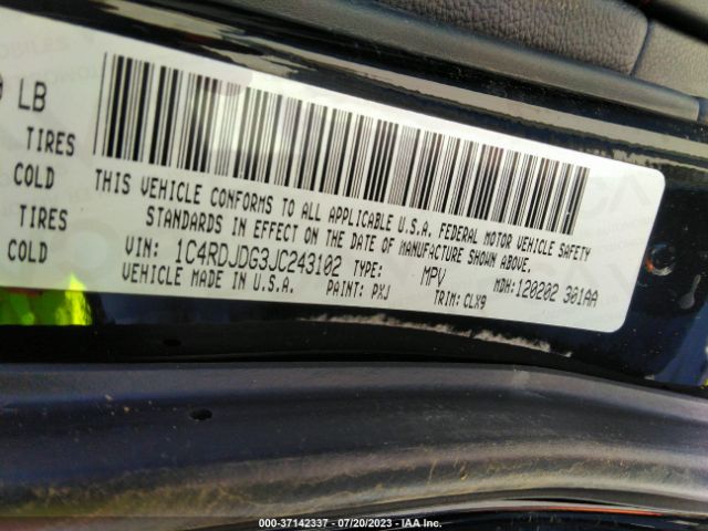 2018 DODGE DURANGO 1C4RDJDG3JC243102 Photo 8