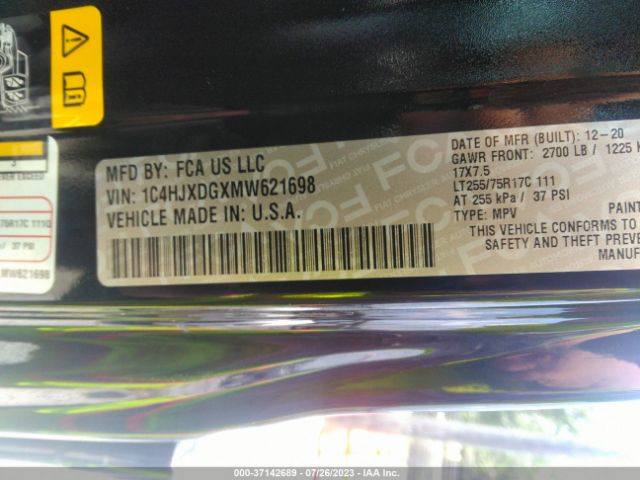 1C4HJXDGXMW621698 Jeep Wrangler Unlimited Willys