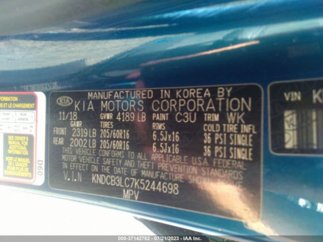 KNDCB3LC7K5244698 KIA NIRO LX