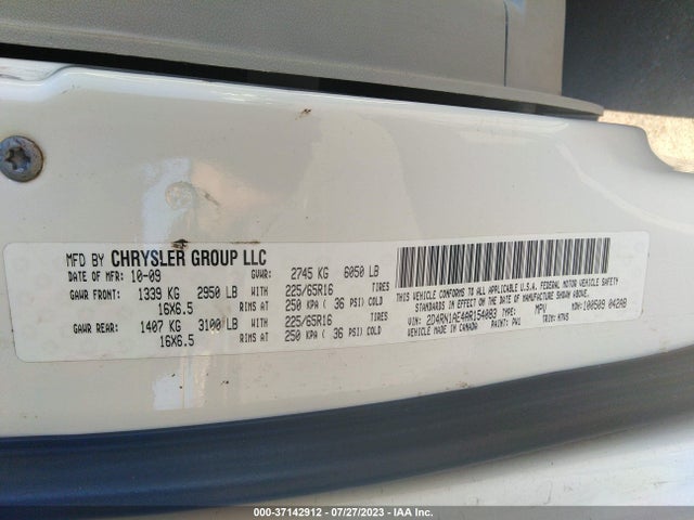 2010 DODGE GRAND CARAVAN C/V VIN: 2D4RN1AE4AR154083
