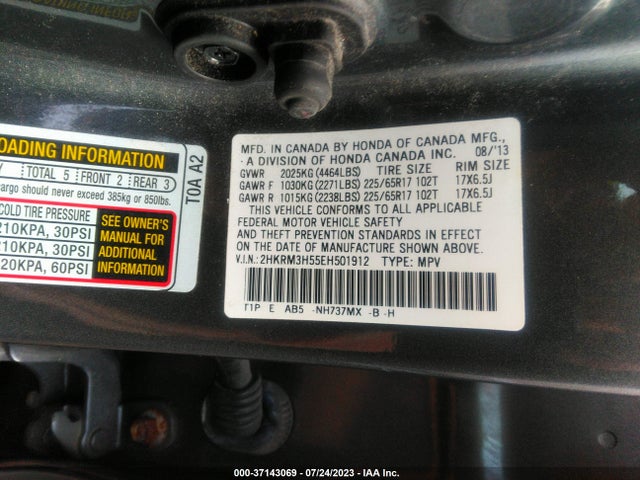 Honda CR-V EX 2014 2HKRM3H55EH501912 Image 9