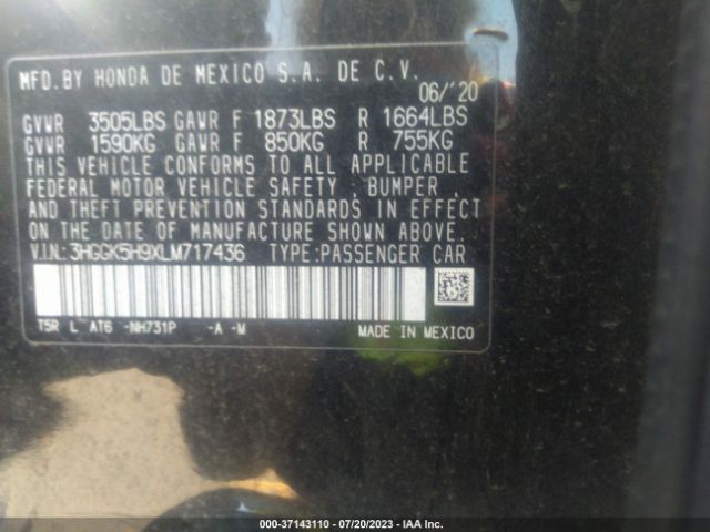 3HGGK5H9XLM717436 Honda Fit Ex-l