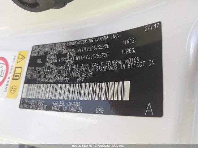 2T2BZMCA8HC108132 Lexus Rx Rx 350