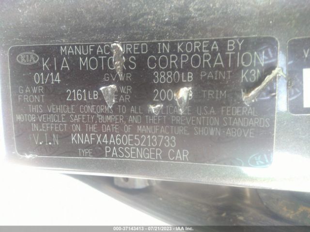 KNAFX4A60E5213733 KIA FORTE LX