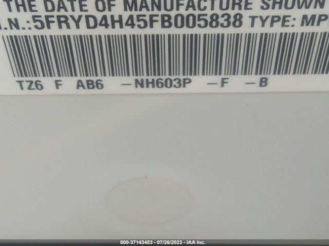 2015 ACURA MDX 5FRYD4H45FB005838 Photo 8