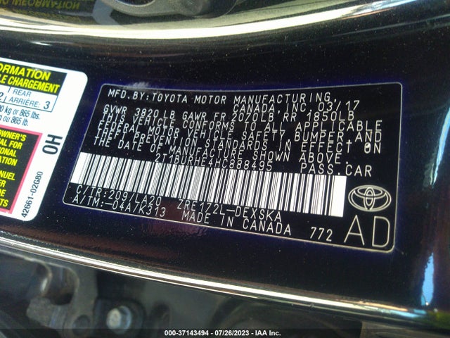 Toyota Corolla 2017 2T1BURHE4HC888495 Image 22