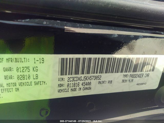 2C3CDXGJ5KH573052 Dodge Charger Scat Pack