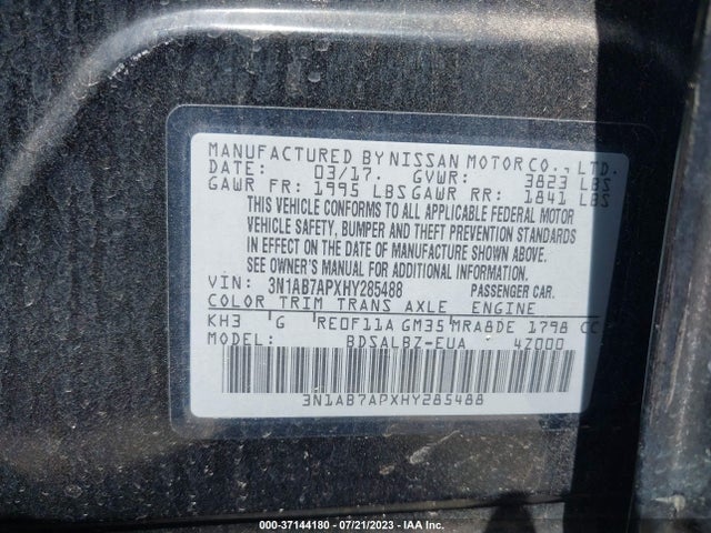 Nissan SENTRA S 2017 3N1AB7APXHY285488 Image 10