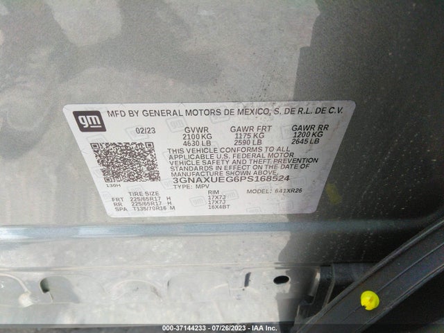Chevrolet EQUINOX LT 2023 3GNAXUEG6PS168524 Image 9