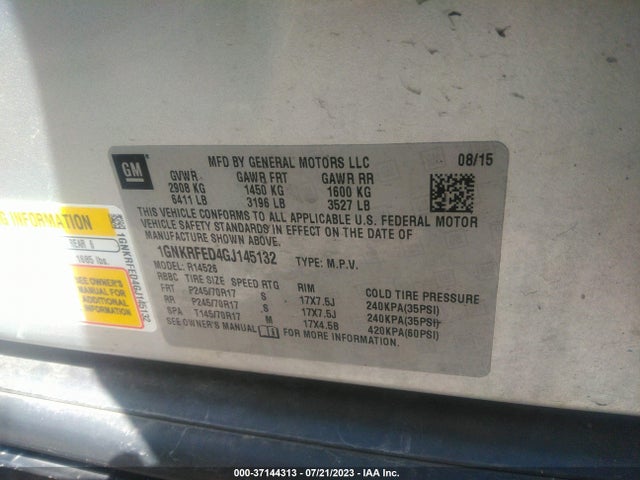 Chevrolet Traverse Ls 2016 1GNKRFED4GJ145132 Image 9