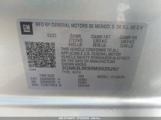 Chevrolet Blazer Lt 2021 3GNKBJRS0MS535297 Image 9