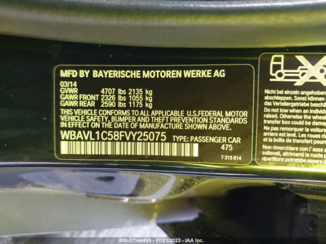WBAVL1C58FVY25075 BMW X1 Xdrive28i