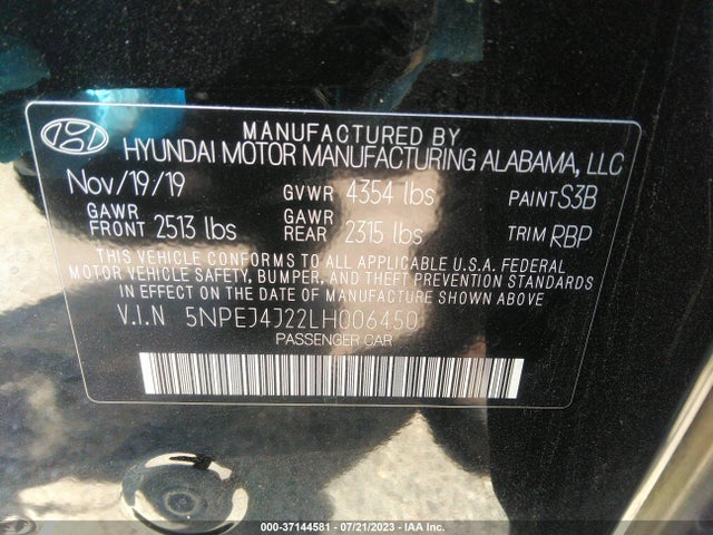 Hyundai Sonata Sel Plus 2020 5NPEJ4J22LH006450 Image 15