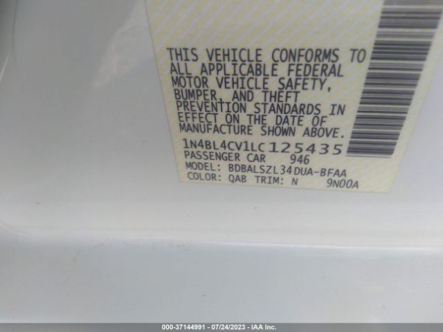 1N4BL4CV1LC125435 Nissan Altima 2.5 Sr