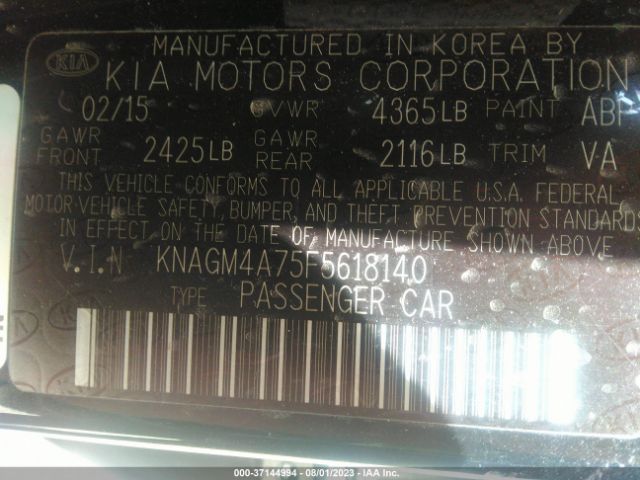 KNAGM4A75F5618140 KIA Optima Lx