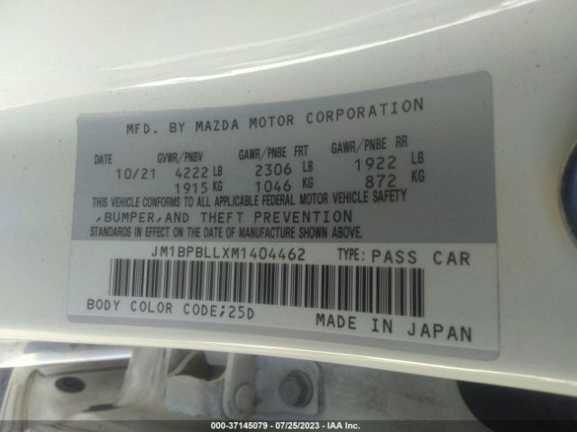 JM1BPBLLXM1404462 Mazda Mazda3 Hatchback Preferred