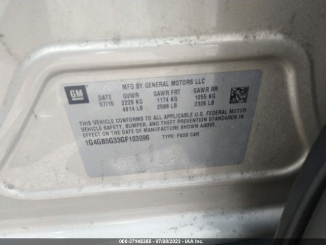 1G4GB5G33GF103096 Buick Lacrosse Leather