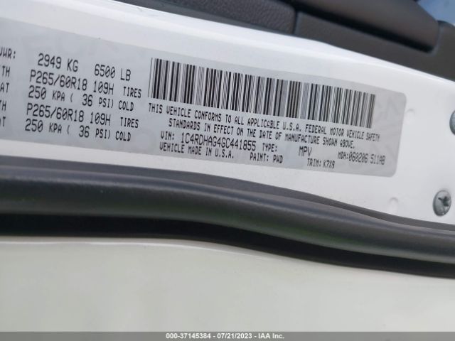 1C4RDHAG4GC441855 Dodge Durango Sxt