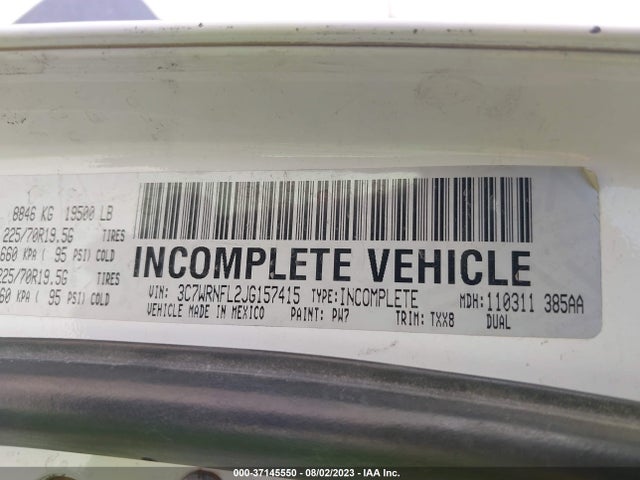 2018 Ram 5500, VIN: 3C7WRNFL2JG157415