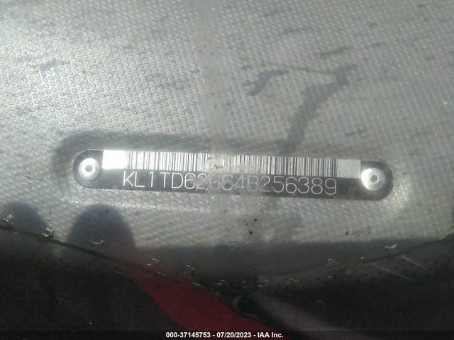 2004 CHEVROLET AVEO SVM VIN: KL1TD62664B256389
