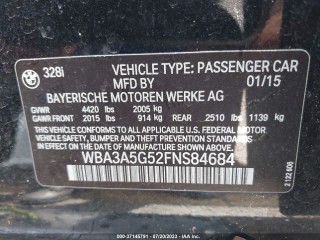 WBA3A5G52FNS84684 BMW 3 Series 328i