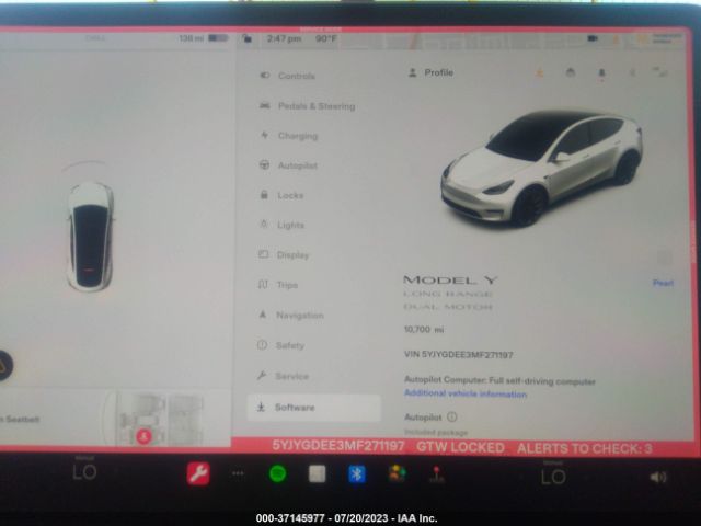 5YJYGDEE3MF271197 Tesla Model Y Long Range