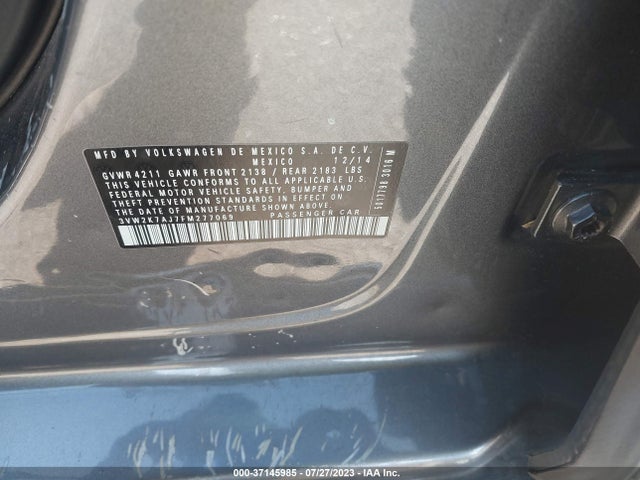 3VW2K7AJ7FM277069 Volkswagen Jetta Sedan 2.0l S W/technology