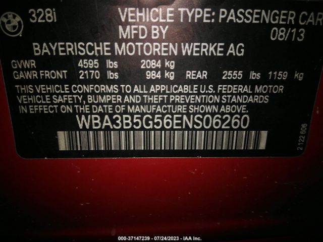 WBA3B5G56ENS06260 BMW 3 Series 328i Xdrive