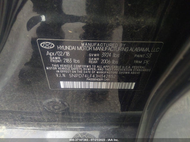 Hyundai ELANTRA SE 2018 5NPD74LF4JH342852 Image 14