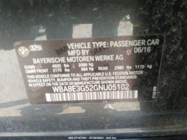 WBA8E3G52GNU05102 BMW 3 Series 328i Xdrive