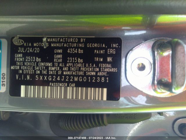 5XXG24J22MG012381 KIA K5 LX