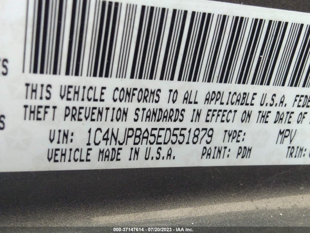 1C4NJPBA5ED551879 Jeep Patriot Sport/altitude