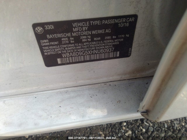 WBA8D9G5XHNU60937 BMW 3 Series 330i Xdrive