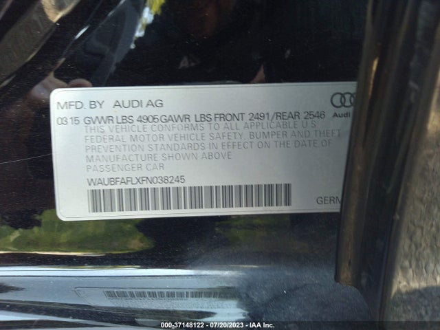 WAUBFAFLXFN038245 Audi A4 PREMIUM