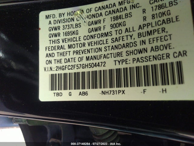 Honda Civic Sedan Lx 2016 2HGFC2F57GH504472 Image 9