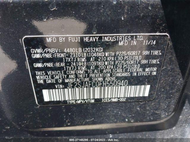 JF2SJAFC0FH550940 Subaru Forester 2.5i Premium