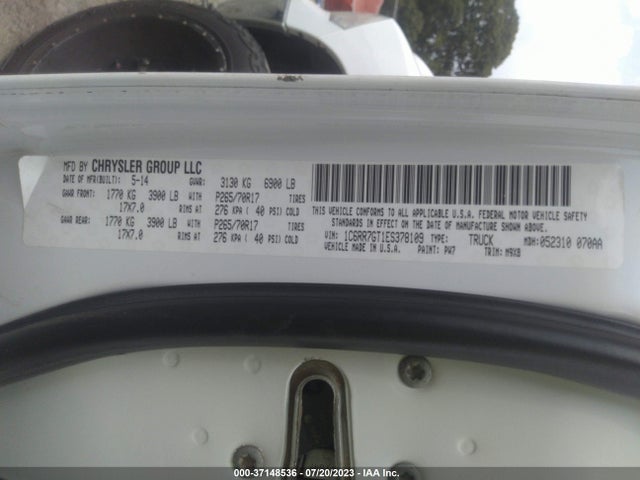 1C6RR7GT1ES378109 RAM 1500 Slt