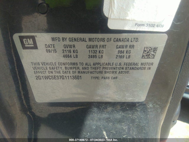 Chevrolet Impala Limited Ltz 2016 2G1WC5E37G1113601 Image 9