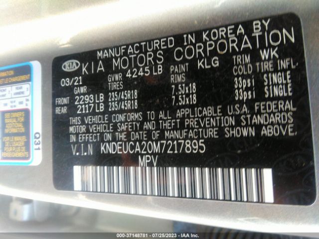 KNDEUCA20M7217895 KIA SELTOS S