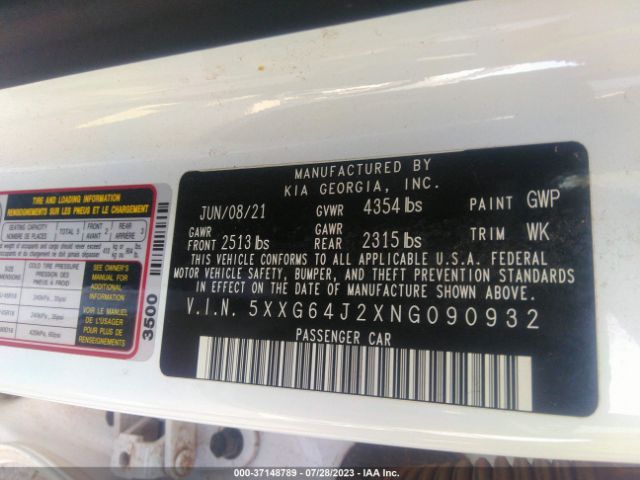 5XXG64J2XNG090932 KIA K5 Gt-line