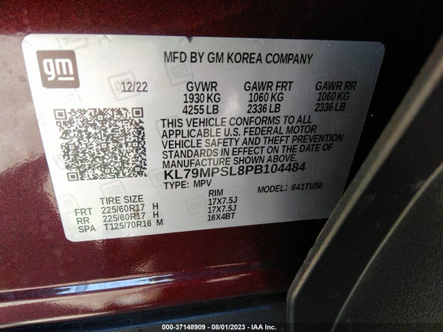 Chevrolet Trailblazer Lt 2023 KL79MPSL8PB104484 Image 9