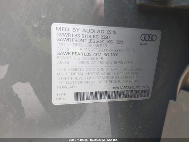 WA1AECF34L1021970 Audi Q3 PREMIUM