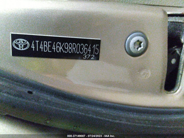 2008 TOYOTA CAMRY VIN: 4T4BE46K98R036415