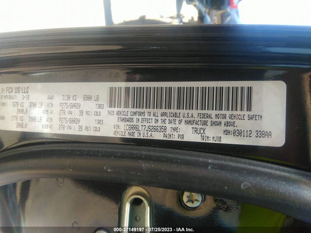 1C6RR6LT7JS266358 RAM 1500